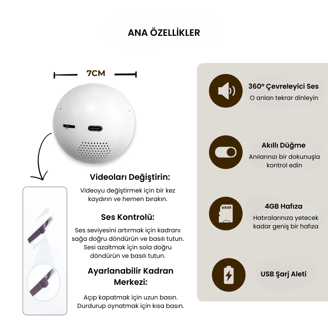 Loveesy™ Anı Küresi – Anılarınızı Küre İçinde Yaşatan Sihirli Hediye
